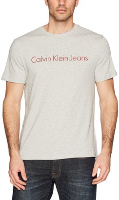 Calvin Klein Men's Short Sleeve T-Shirt Basic Logo Crew Neck