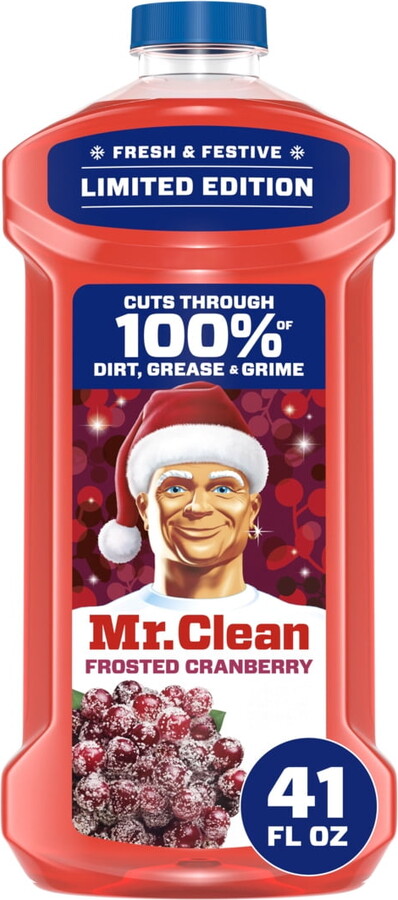 MR. CLEAN All Purpose Cleaner, Floor Cleaner, Mop Soap, Cleaning Liquid, Frosted Cranberry, 41 fl oz