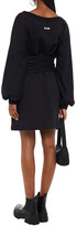 Thumbnail for your product : MSGM French cotton-terry wrap dress
