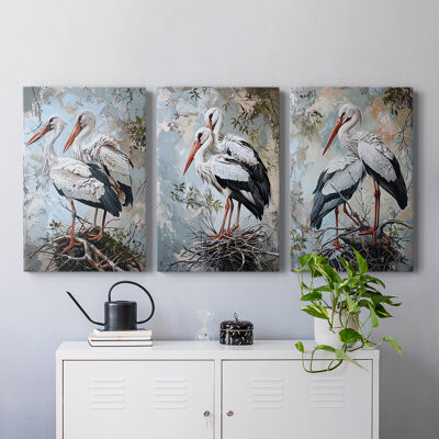 Rosecliff Heights Sea and Shore Series XLI -Set Of 3 Gallery Wrapped Canvas -Ready to Hang