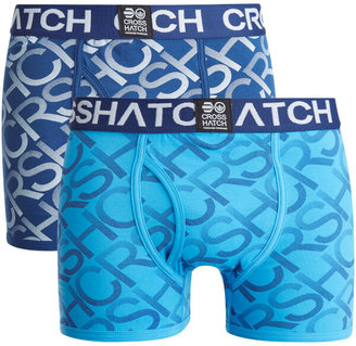 Crosshatch Men's Equalizer 2-Pack Boxers - Estate Blue/Malibu Blue