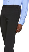 Thumbnail for your product : Wooyoungmi Black Cuffed Side Ring Trousers