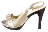 Thumbnail for your product : Burberry Metallic Slingback Sandals