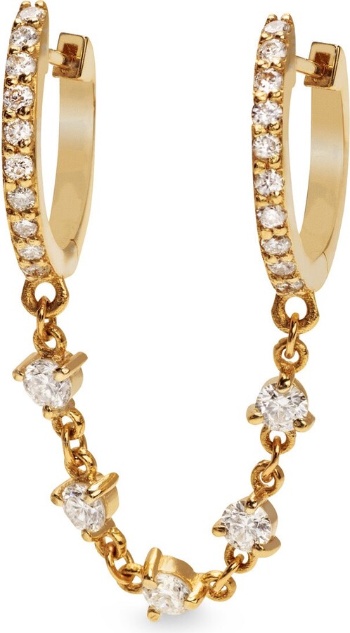 CARBON & HYDE Starstruck Double Yellow Gold Huggies