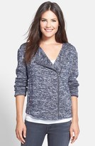 Thumbnail for your product : Vince Camuto Asymmetrical Zip Mélange Knit Cardigan