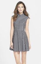 Thumbnail for your product : Cameo 'Night Sky' Grid Print Mock Neck Skater Dress