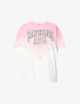 BAPE Logo-print tie-dye cotton-jersey T-shirt
