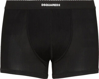 Boxer Uomo DSQUARED2 - Confezione Da 2 Pezzi In Cotone Elasticizzato | Bianco Con Logo