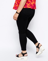Thumbnail for your product : ASOS CURVE Exclusive Ankle Grazer Jean With Ripped Knee