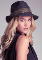 Thumbnail for your product : Bebe Sequin Trim Fedora Hat