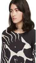 Thumbnail for your product : Issey Miyake Black and White Cuddle Pleats Blouse