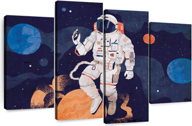 Ebern Designs Oberle Astronaut With Planets