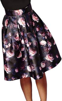 Yumi Rose Print Prom Skirt