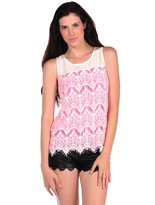 Thumbnail for your product : Romeo & Juliet Couture Neon Lace Tank