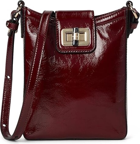 Brahmin Marley Cross Body Women's Handbags Cherry Lacquer Leather