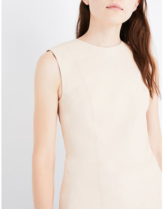 Helmut Lang Round-neck leather top