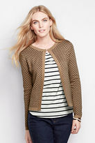 Thumbnail for your product : Lands' End Women's Petite Cotton Blend Jaquard Jacket Sweater