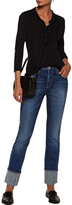 Thumbnail for your product : Amo Darlin High-rise Distressed Straight-leg Jeans