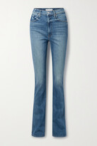 Thumbnail for your product : Mother Smokin' Double Heel Distressed High-rise Bootcut Jeans - Mid denim