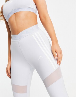 adidas training 3 stripe leggings