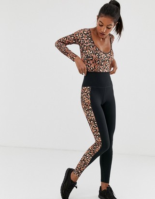 Wolfwhistle Wolf & Whistle Exclusive to ASOS Back Detail Bodysuit In Leopard