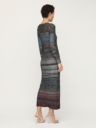 Missoni Micro Sequin Knit Wool Blend Long Dress