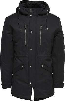 ONLY & SONS Mid-Season Hooded Mid-Length Parka