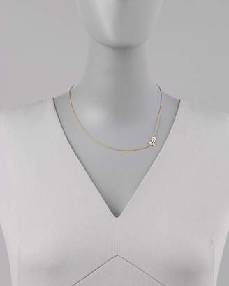 Jennifer Zeuner Jewelry 18k Gold Vermeil Mini Initial Necklace