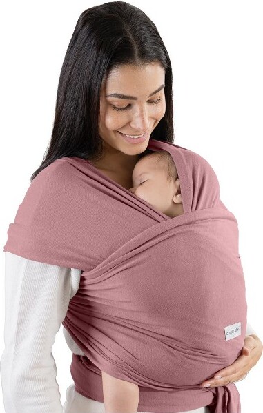 Comfy Cubs Baby Wrap Carrier - Soft & Secure Fit Cotton Blend for Newborn to Toddler - Adjustable, One Size Fits All Toddler Sling - Mauve