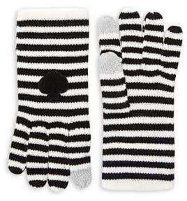 Kate Spade Striped Spade Wool-Blend Gloves
