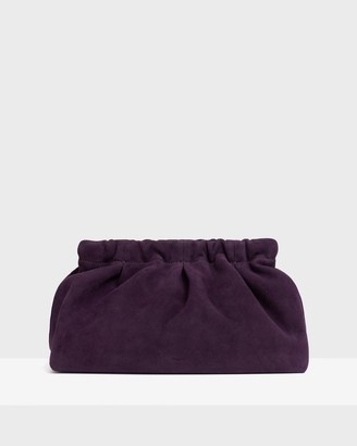 aubergine clutch bag