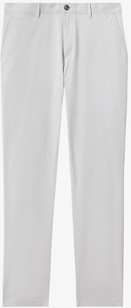 Reiss Mens Navy Pitch Slim-Leg Washed-Finish Stretch-Cotton Chinos 34