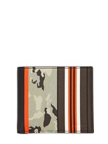 Thumbnail for your product : Givenchy Leather Camo & Stripes Coin Wallet