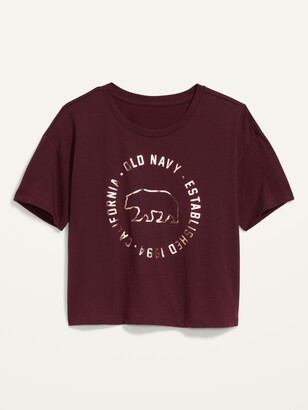Old Navy Logo-Graphic Crop T-Shirt for Women