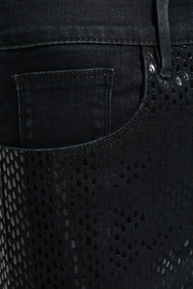 Roberto Cavalli Snake-print High-rise Skinny Jeans