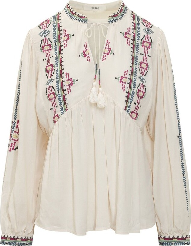 BA&SH Tilt Embroidered Blouse