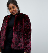 Thumbnail for your product : Junarose Tiger Stripe Faux Fur Coat