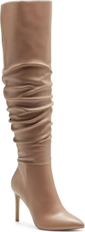 INC International Concepts Iyonna Boots Women's Beige Over the Knee LION365