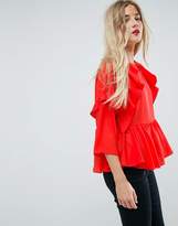 Thumbnail for your product : ASOS Design Ruffle Smock Top