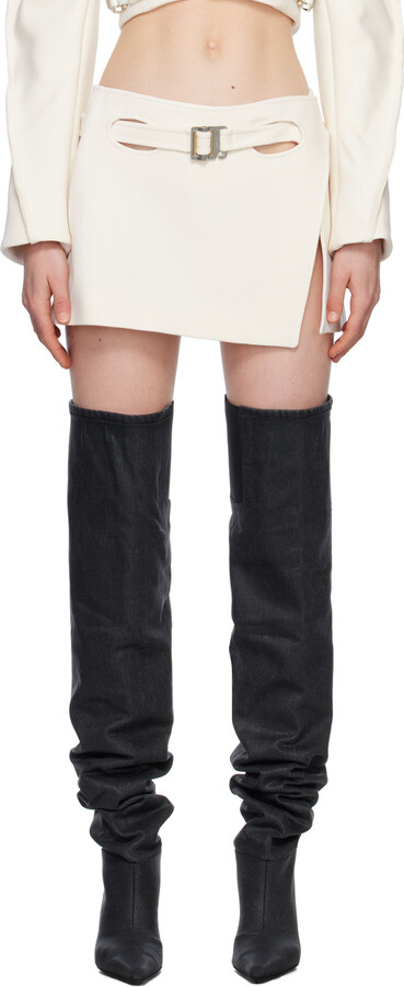 Dion Lee Off-White Interloop Miniskirt - ShopStyle