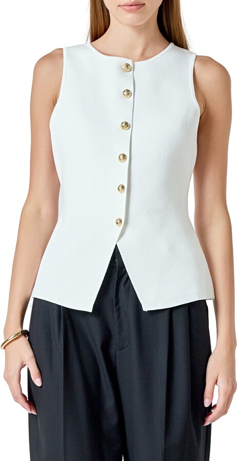 Endless Rose Knit Button-Up Vest