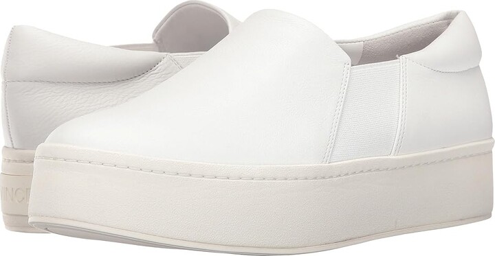 Vince Warren Women's Shoes White Plaster Leather : 12 M, Suede