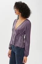 Thumbnail for your product : Topshop Satin Wrap Blouse