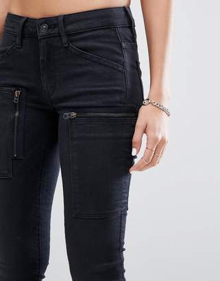 G Star G-Star Powel Mid Rise Skinny Jeans With Pocket Detail