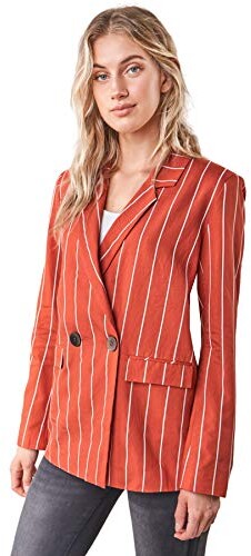 red boyfriend blazer