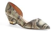Thumbnail for your product : Tory Burch 'Mila' Snake Embossed Leather Demi Wedge Pump (Women)