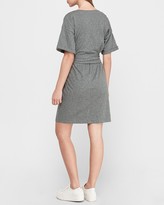 Thumbnail for your product : Express Rolled Sleeve Wrap Dress