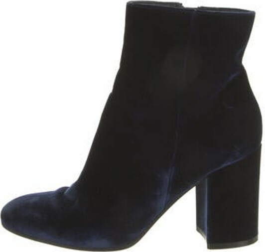 Gianvito Rossi Women's Blue Velvet Boots | ShopStyle
