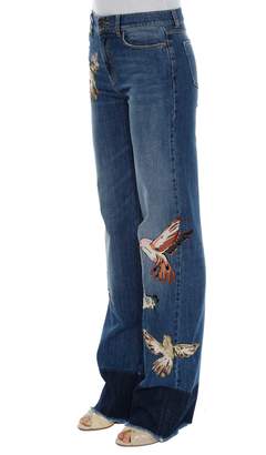 RED Valentino Hummingbirds Embroidery Jeans