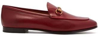 Gucci Jordaan Leather Loafers - Womens - Red